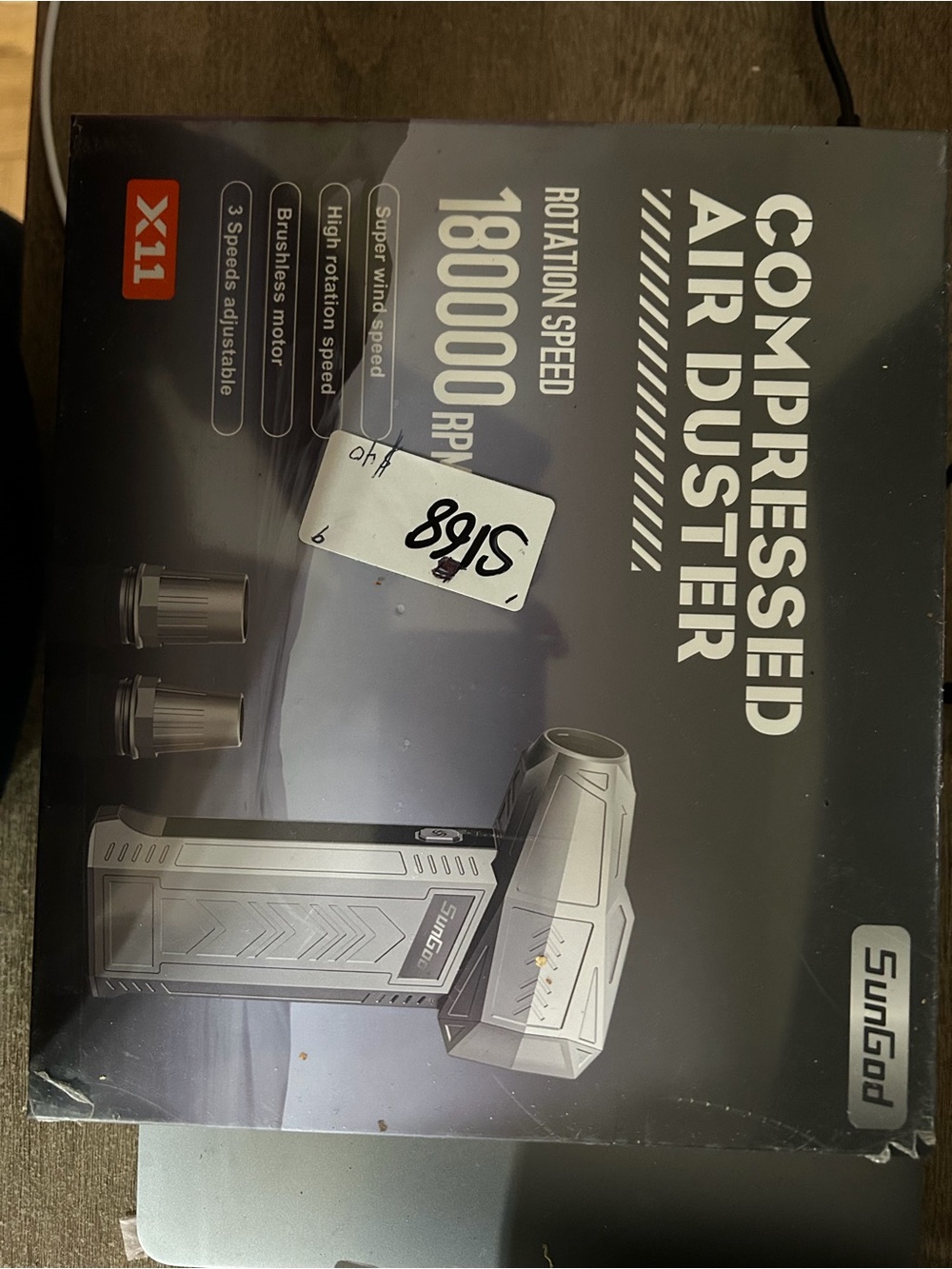 SunGod Compressed Air Duster - Gray